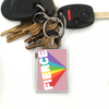 Fierce Rainbow Plastic Keychain