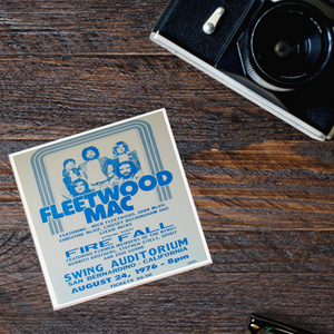 Fleetwood Mac Vintage Ticket Poster Coaster