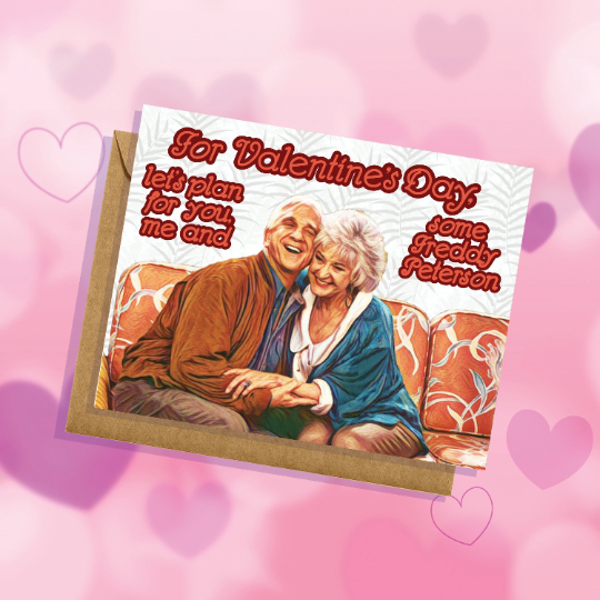 Golden Girls Valentine's Day Card Freddy Peterson Stay Golden 80s TV Greeting Cards Love