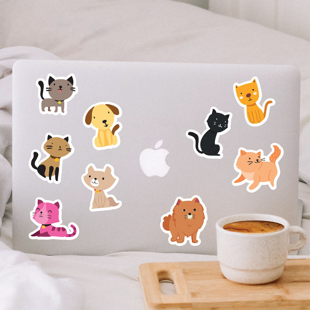 Cats and Dogs Vinyl Sticker Sheet