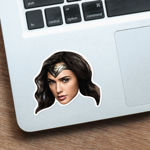 Gal Gadot Celebrity Head Vinyl Sticker - Wonder Woman