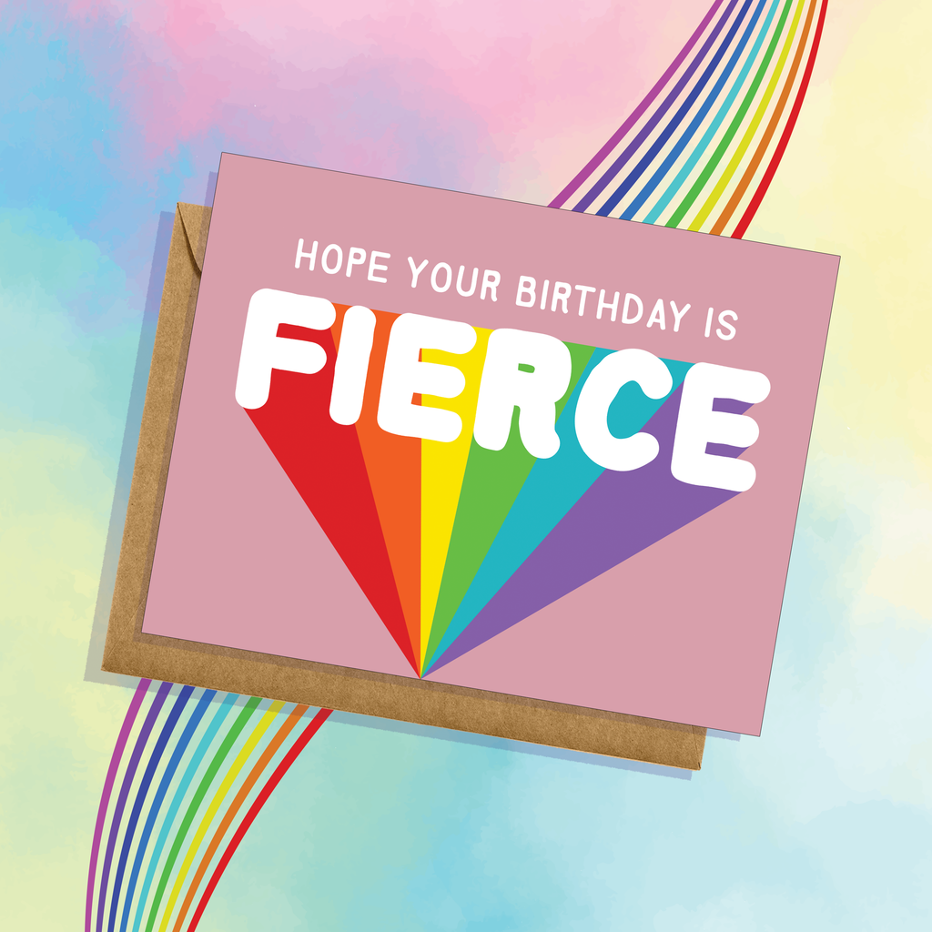 Fierce Birthday Gay Pride Card