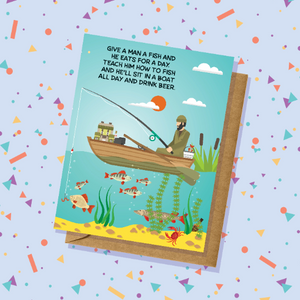 Give A Man A Fish Greeting Card