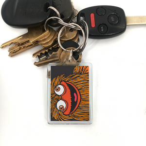 Gritty Philadelphia Flyers Mascot Plastic Keychain