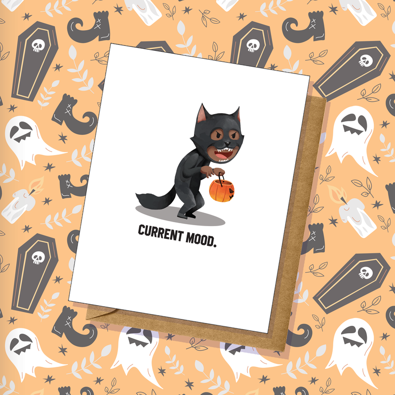 Halloween "Current Mood" Simple Greeting Card