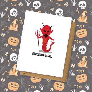 Halloween "Handsome Devil" Simple Greeting Card