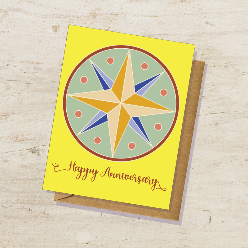 Lancaster PA Hex Sign Anniversary Card