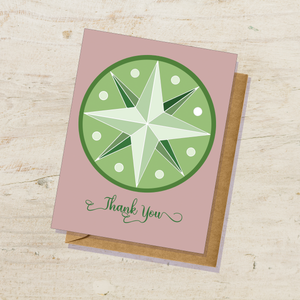 Lancaster PA Green Hex Sign Thank You Card