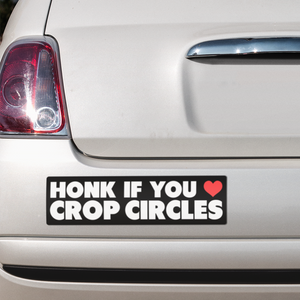 Honk if You Love Crop Circles Vinyl Bumper Sticker