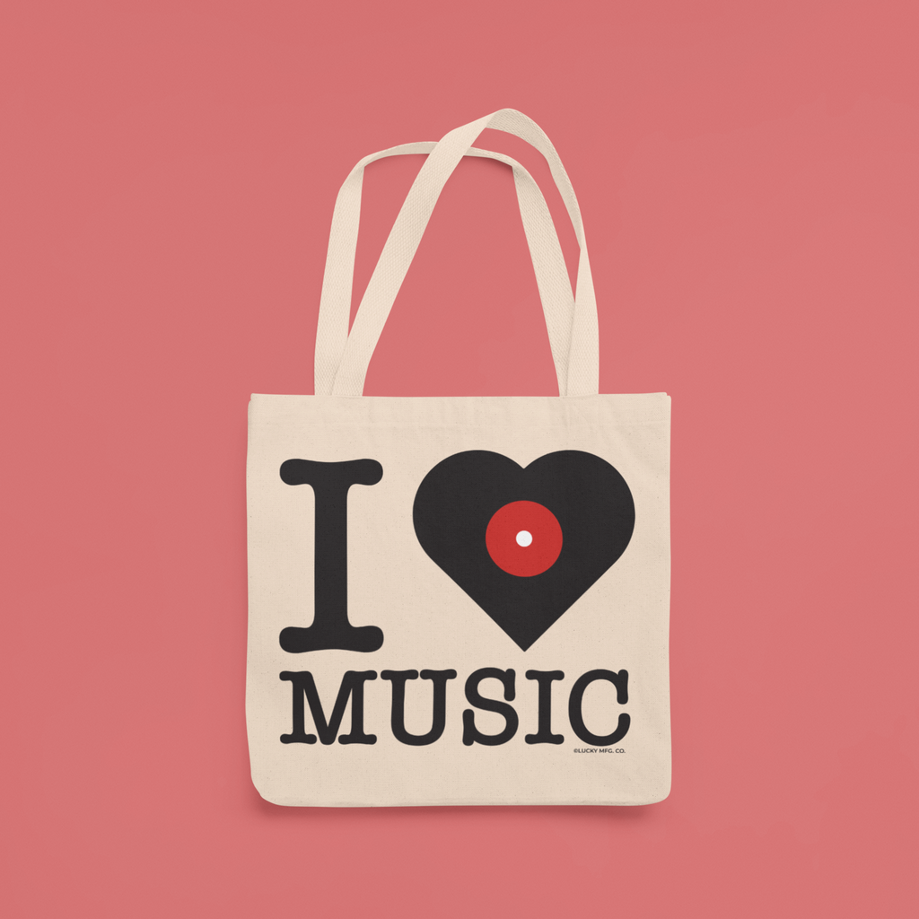 I Love Music Tote Bag