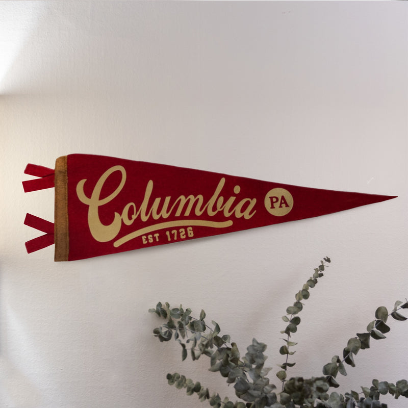 Columbia Pa Established 1726 Pennant || Banner || Pennsylvania