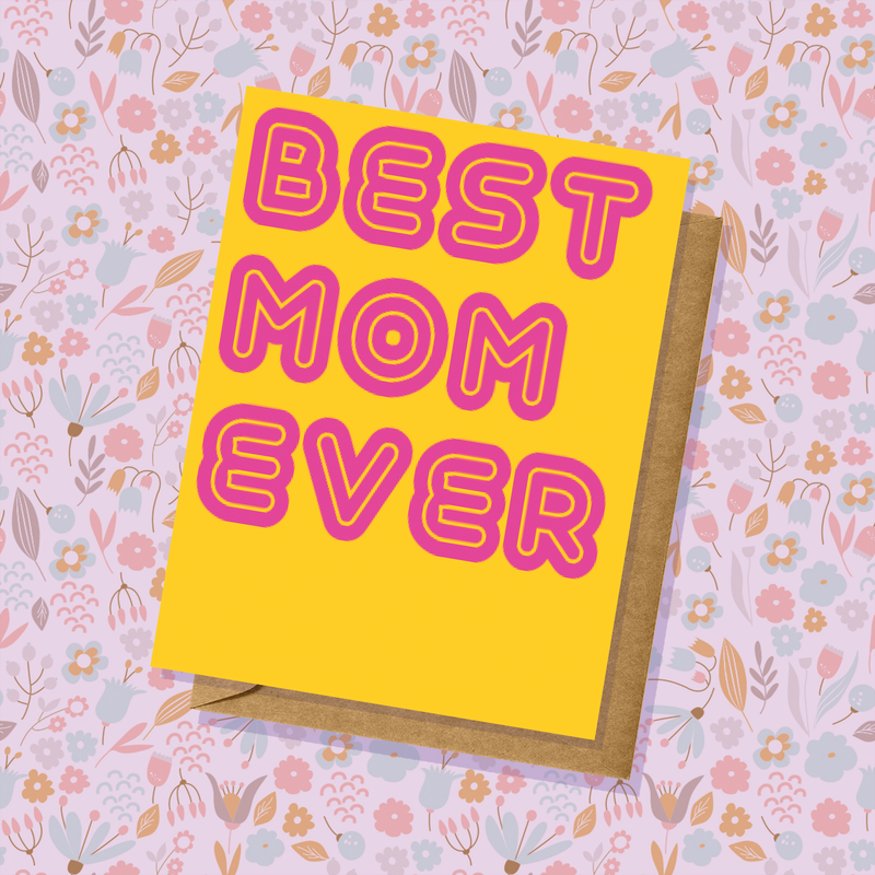 Retro Mother's Day Best Mom Ever Greeting Card