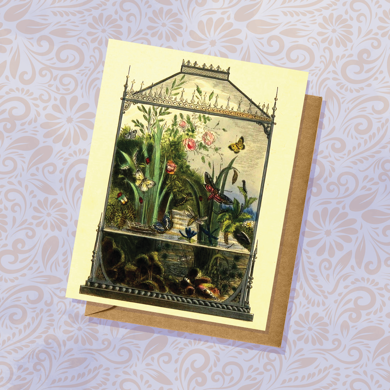 Vintage Butterfly Garden All Occasion Greeting Card