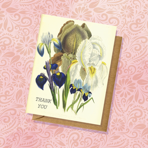 Vintage Blue Flowers Thank You Card