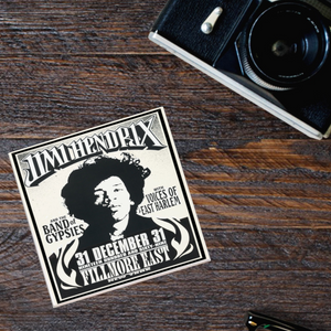 Jimi Hendrix Vintage Ticket Poster Coaster