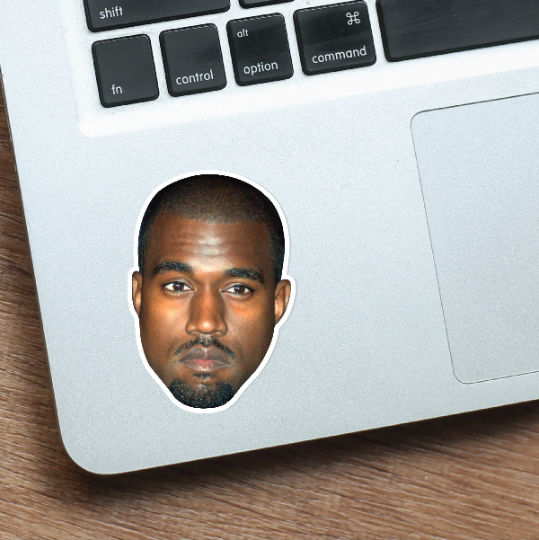 Kanye West Celebrity Head Vinyl Sticker