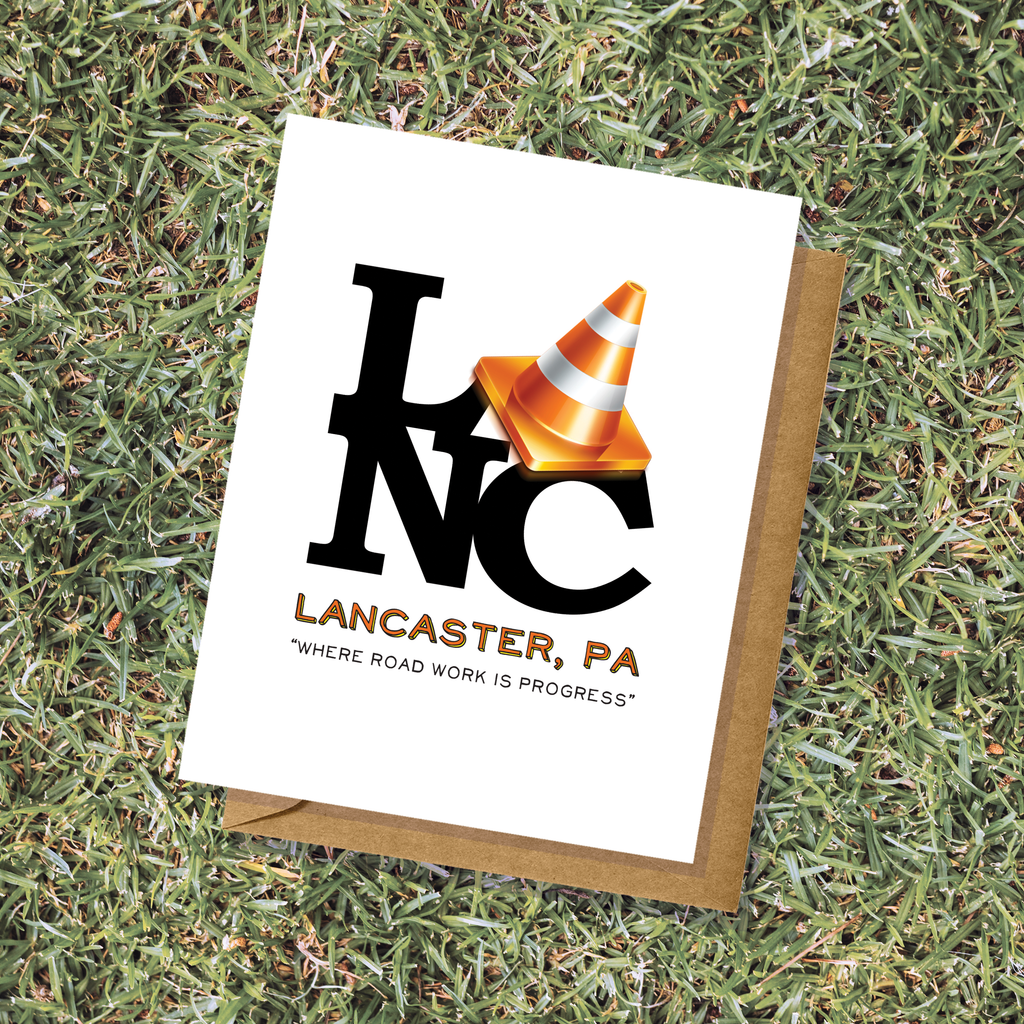 Lancaster PA LaNC Pennsylvania Construction Greeting Card