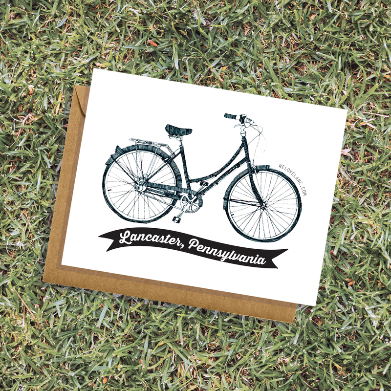 Lancaster PA Bicycle Greeting Card