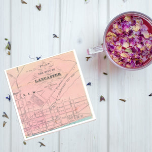 Lancaster City Map Quadrant Coaster || 2 of 4