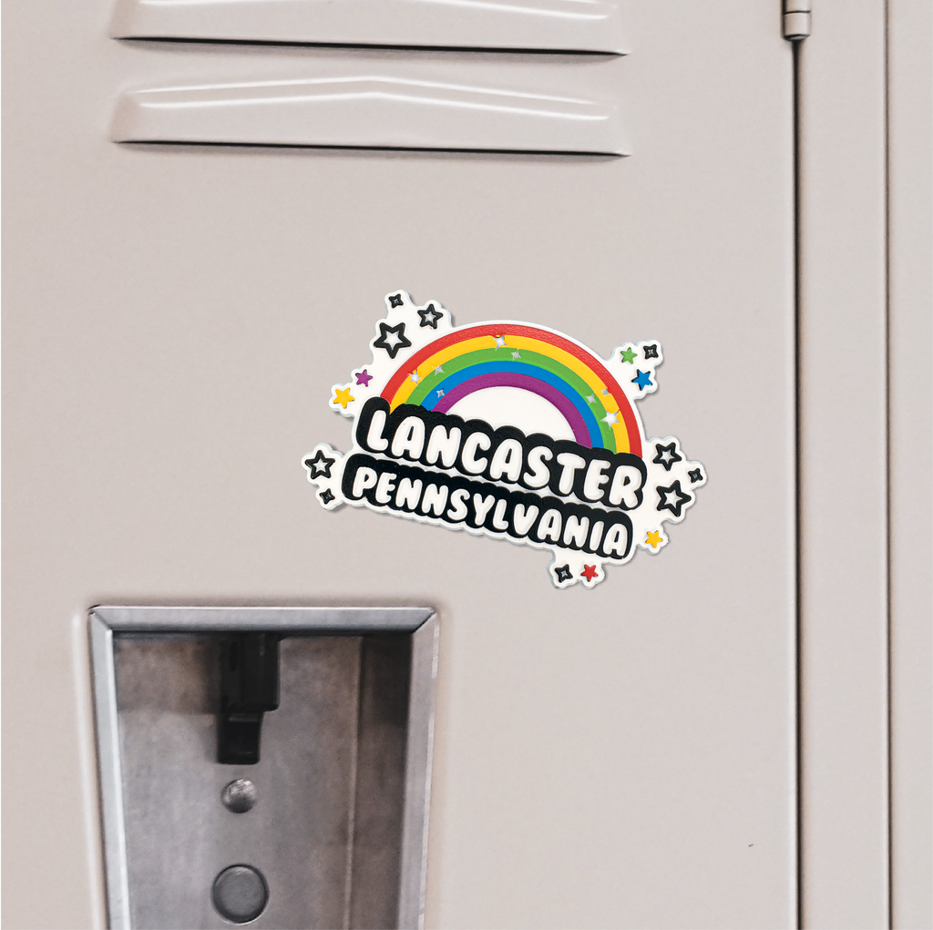 Lancaster, Pennsylvania Rainbow 3-D Magnet