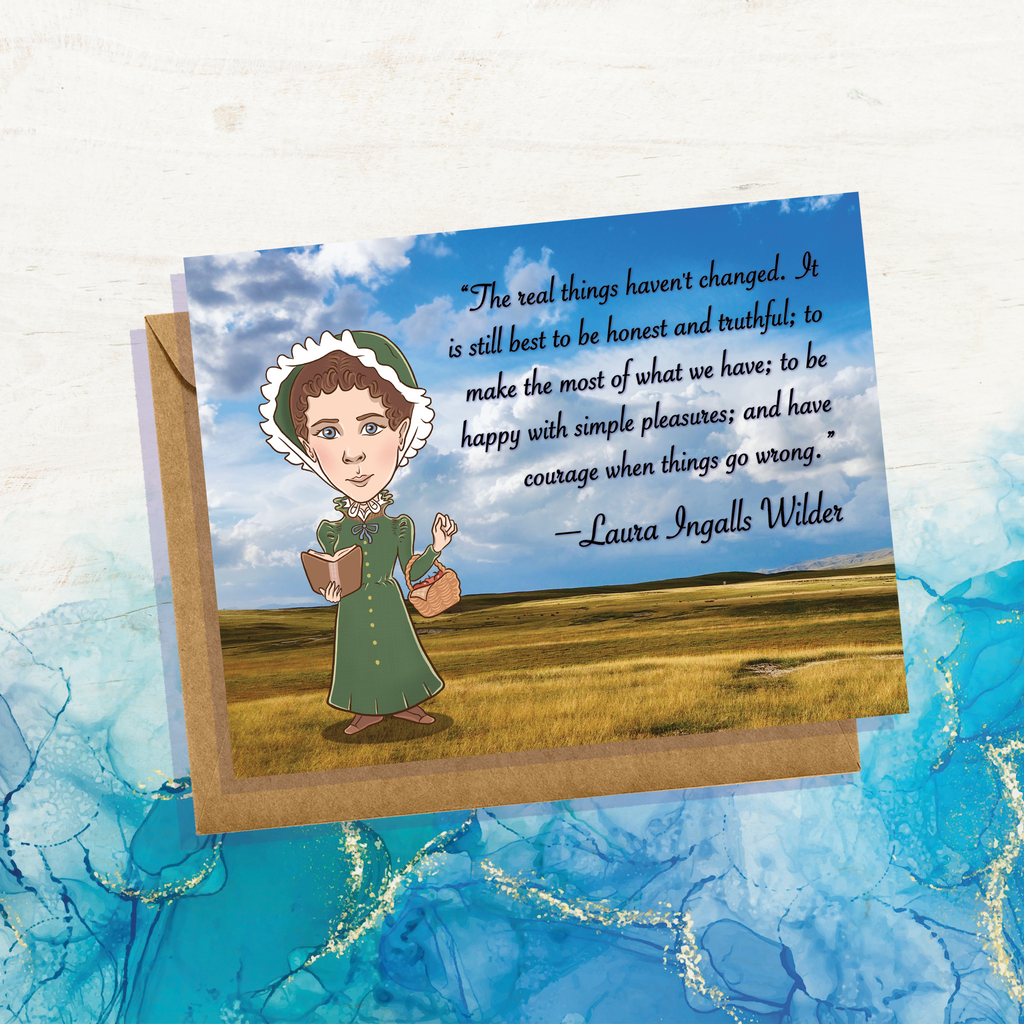 Laura Ingalls Wilder Greeting Card Simple Things "Just Because" Card Little House on the Prairie