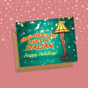 A Christmas Story Leg Lamp Holiday Card
