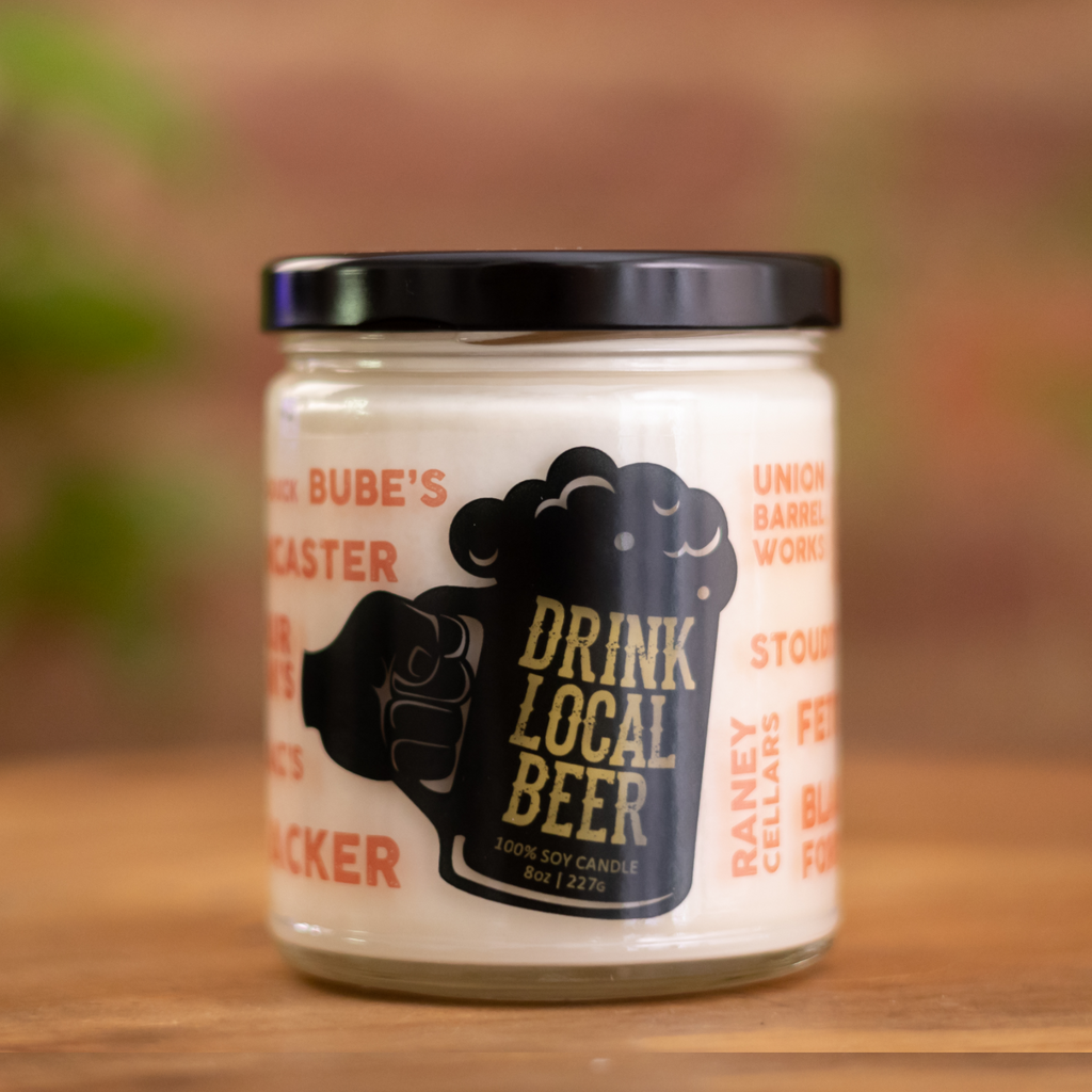 Drink Local Beer Candle
