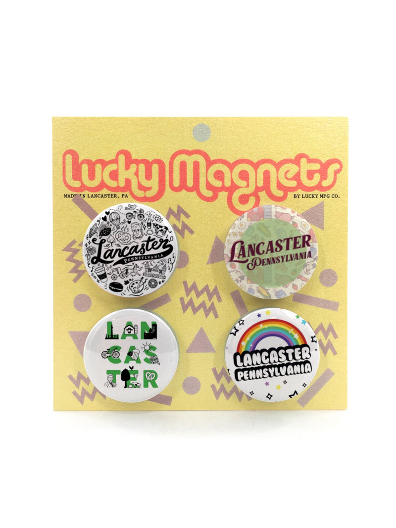 Lancaster Button Magnets Wave 2 || Set of 4 || Pennsylvania