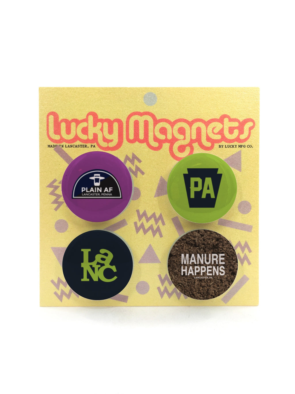 Lancaster Button Magnets || Set of 4 || Pennsylvania