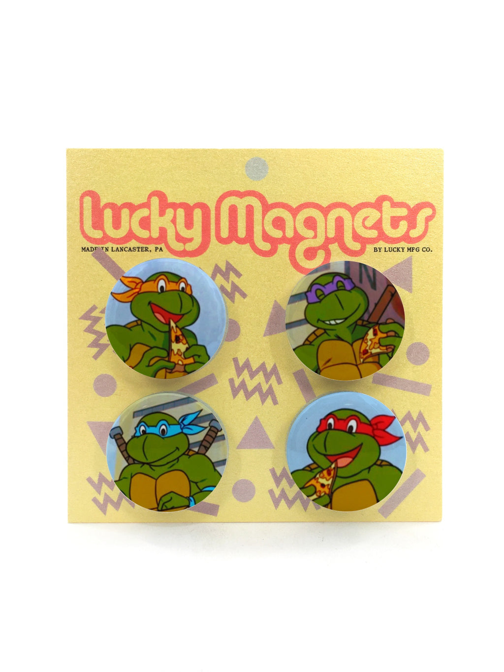 Teenage Mutant Ninja Turtles Button Magnets || Set of 4 || Cartoons || TV Show || Pop Culture