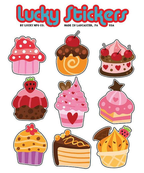 Cupcake Vinyl Sticker Sheet – Madcap & Co