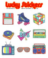 Retro 80's Pop Icons Vinyl Sticker Sheet