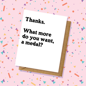 Thank You Card - Medal