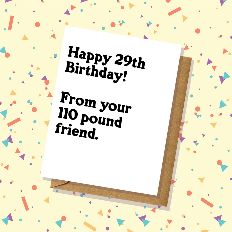 Weight Lie - Birthday Card - Adult Humor