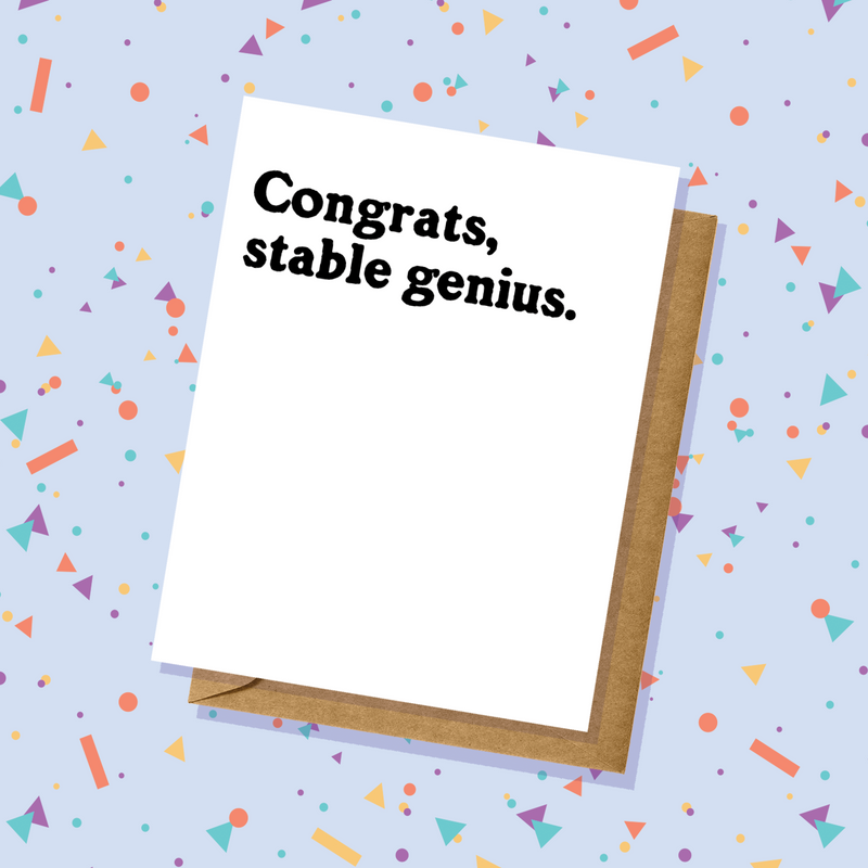 Graduation Card - Congrats Stable Genius