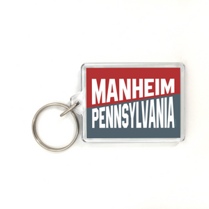 Manheim Pennsylvania Plastic Keychain