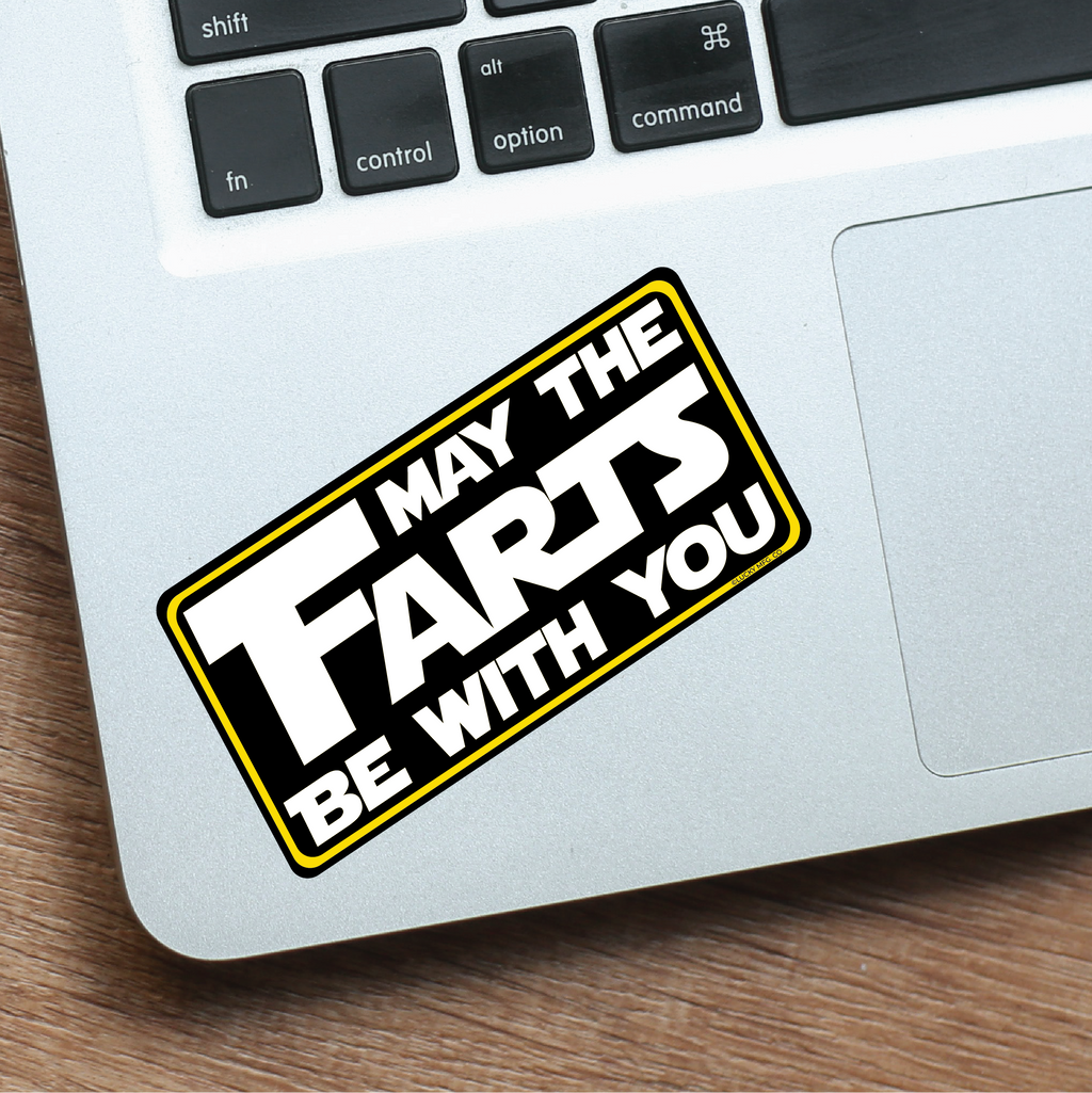 "May the Farts Be With You" Star Wars Parody Vinyl Sticker
