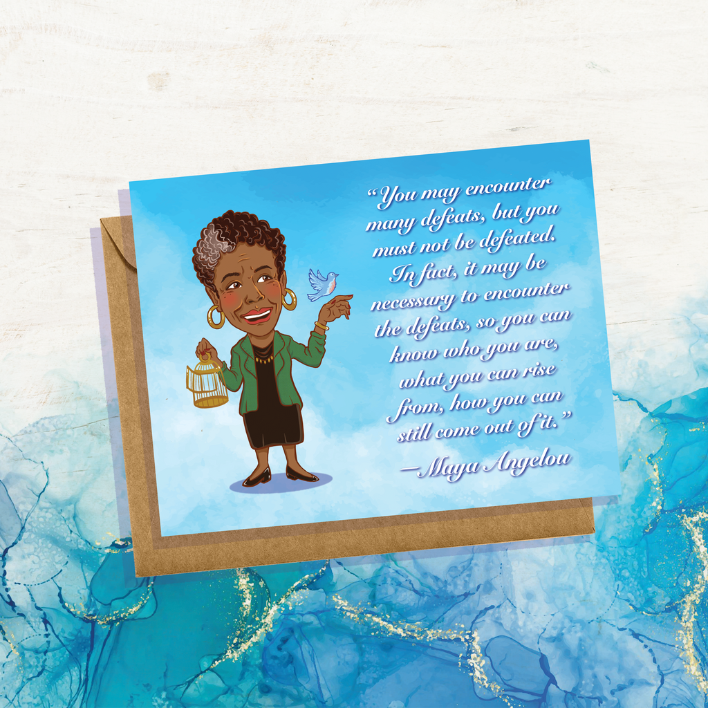 Maya Angelou Greeting Card Inspirational Quote Don't Give Up