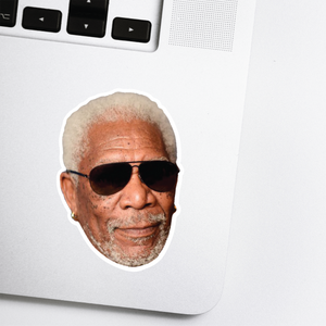 Morgan Freeman Celebrity Head VinylSticker