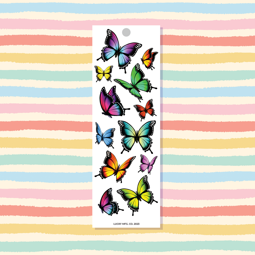 Colorful Butterflies Vinyl Sticker Strip