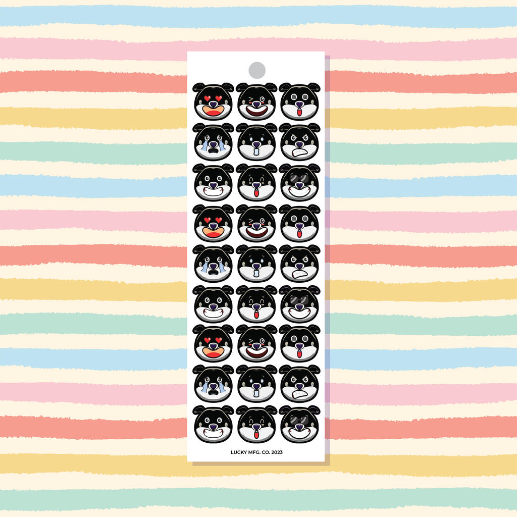 Emoji Dogs Vinyl Sticker Strip