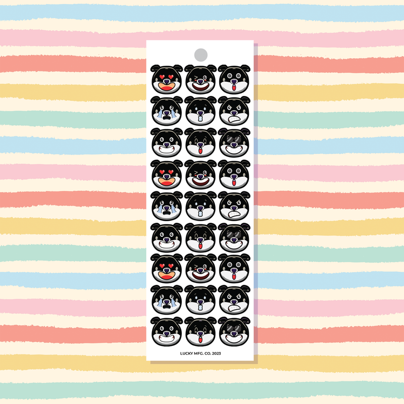Emoji Dogs Vinyl Sticker Strip