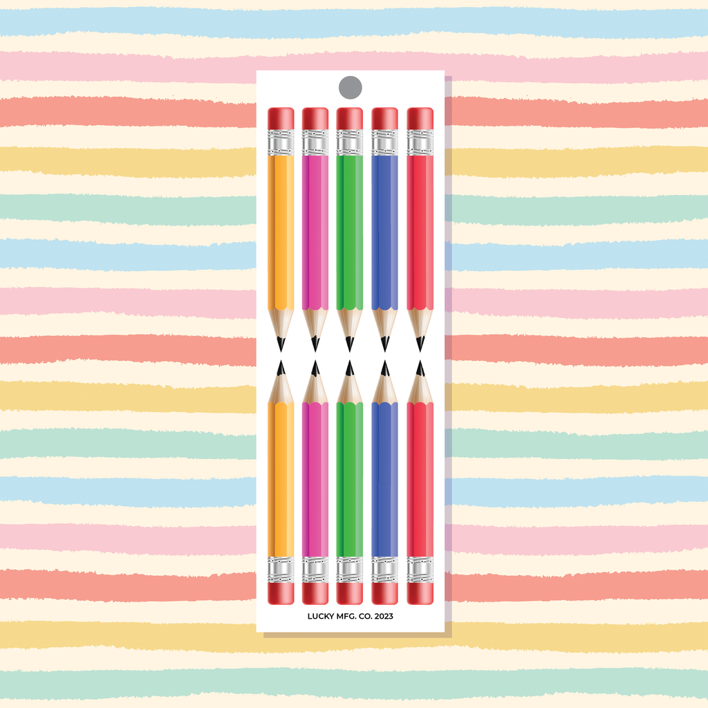 Colorful Pencils Vinyl Sticker Strip