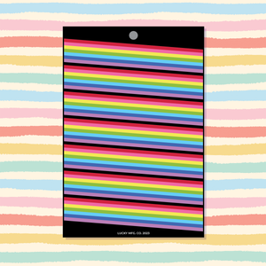 Rainbow Stripe Strips 4x6 Vinyl Sticker Sheet