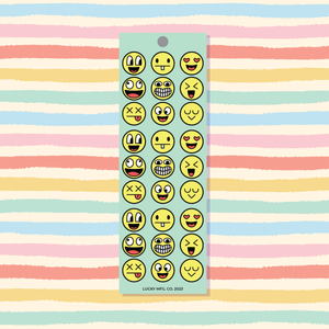 Smiley Face Emojis Vinyl Sticker Strip