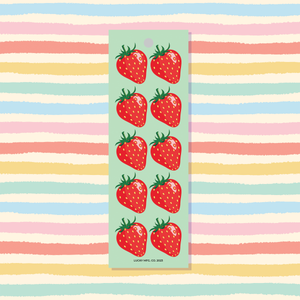 Strawberries Vinyl Sticker Strip