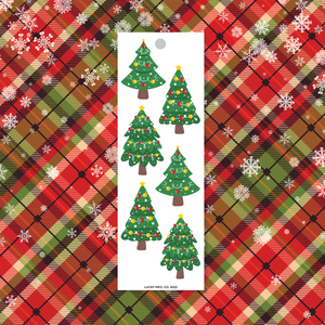 Christmas Trees Vinyl Sticker Strip