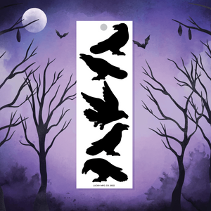 Spooky Crow Silhouettes Vinyl Sticker Strip