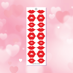Red Lips Valentine's Day Vinyl Sticker Strip