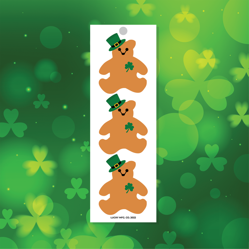St. Patrick's Day Bears Vinyl Sticker Strip